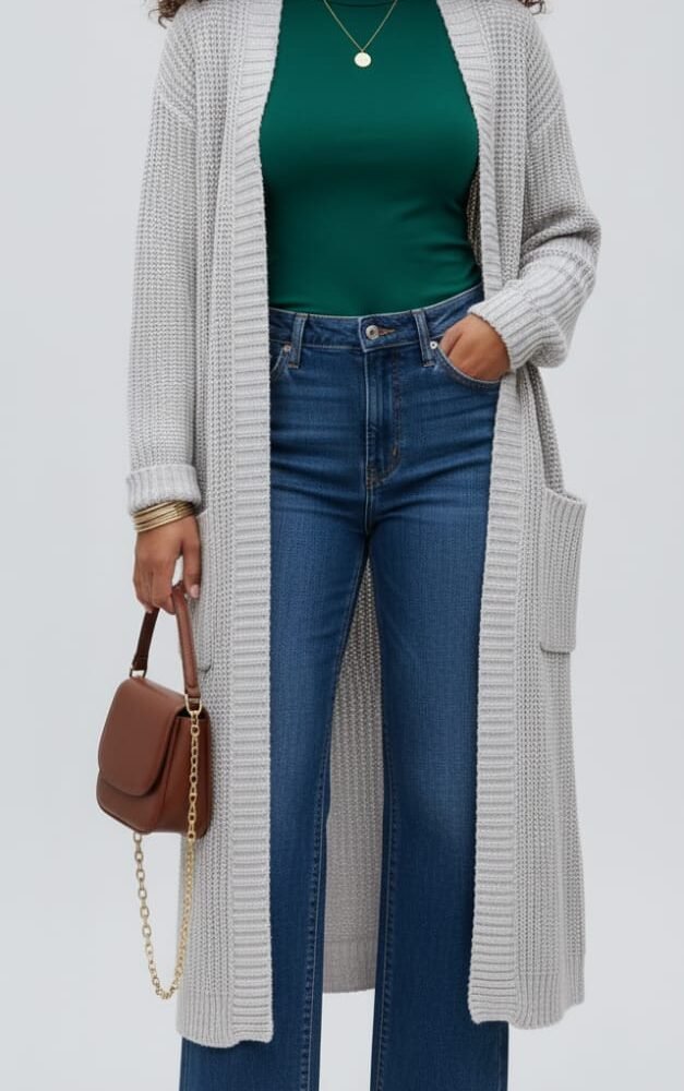 Cárdigans Largo "Gris Perla Urbano"