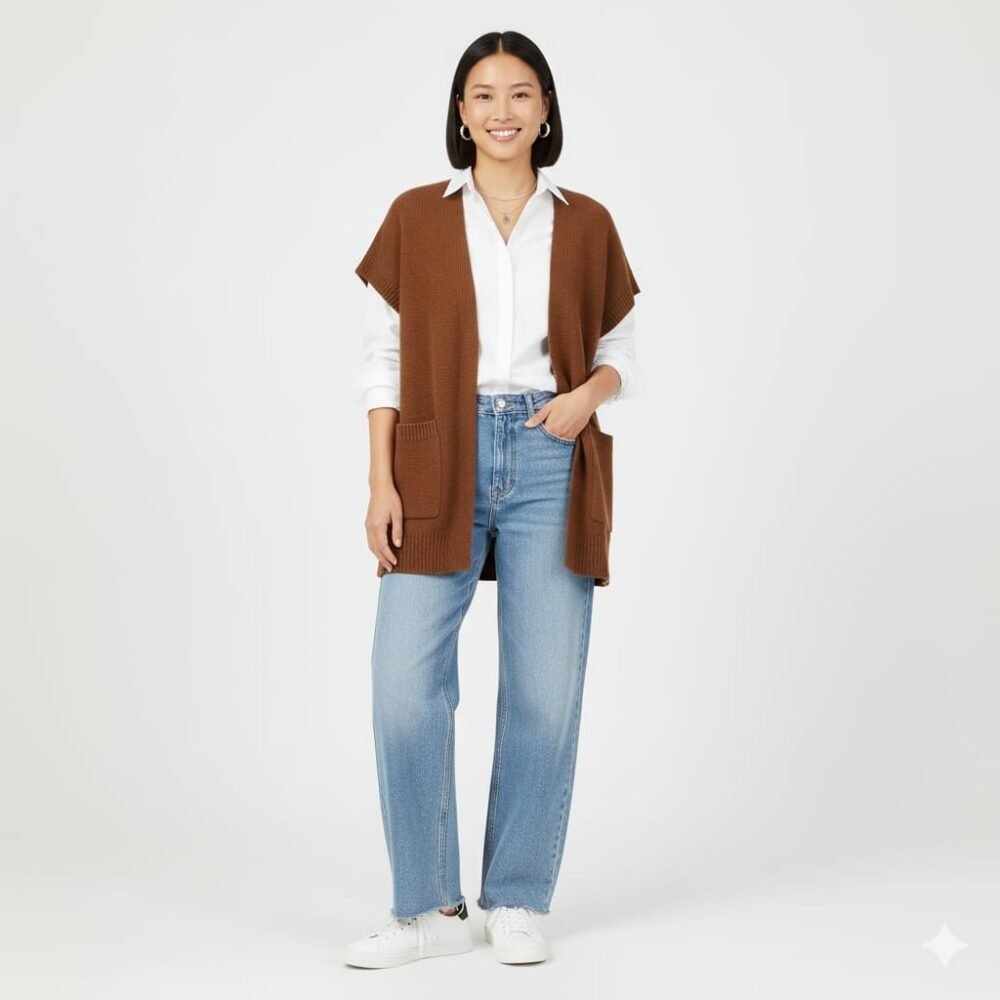 Chaleco de Punto "Esencia Café"